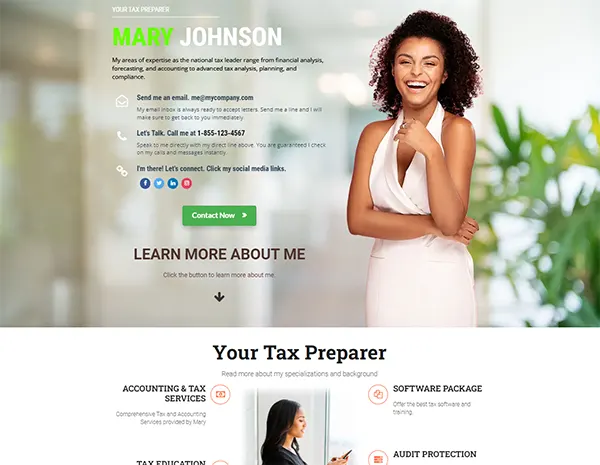 Tax business website templates