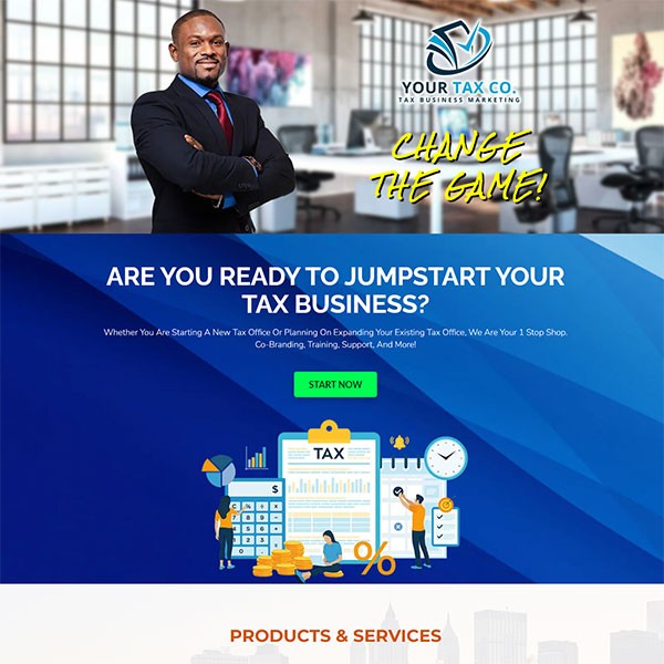 Tax business website templates